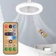 thumbnail image 2 of Ventilador con luz, lámpara de araña, ventilador de techo de perfil bajo, ventilador silencioso con luz, casquillo E27, mando a distancia, plástico, 2 of 8