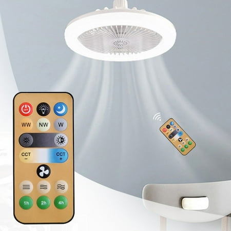 

Weerihhol Fan Lights Chandelier Ceiling Fan Low Profile Ceiling Fan Silent Light Fan With Light E27 Remote Control Rechargeable Fan Portable
