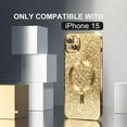 thumbnail image 2 of Magnetic for iPhone 15 Case Compatible with MagSafe [Military Grade Drop Protection] Full Camera Lens Protector Plating Glitter Soft Phone Case for Women Girls, Gold, 2 of 14