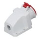 thumbnail image 5 of Risegun Toma de corriente industrial IP44, impermeable, a prueba de polvo, 5 núcleos, 16 A, 3P+N+E, conector de montaje en superficie 220‑380 V, 240-415 V, 5 of 14