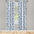 thumbnail image 4 of Ambesonne Flower Window Curtains, Cornflower Shabby Art, Each 28" W x 95" L, Violet Blue Forest Green, 4 of 4