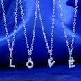 thumbnail image 2 of Visland Pendant Necklace Letter Korean Style Jewelry Long Lasting Bright Luster Clavicle Chain for Valentines Day, 2 of 8