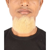HPO Adult Men's Blonde Color Fake Goatee Beard, Human Facial Hair