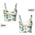 thumbnail image 5 of Haiem Watercolor Leaves Pattern Womens Sports Bra - U Neck Padded Low Impact Yoga Bra Workout Crop Top Gym Moisture-Wicking Workout Vest -XX-Large, 5 of 9