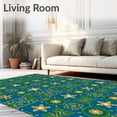 thumbnail image 2 of ODIKA 2'x3' Machine Washable Non-Slip Area Rug, Festive Mosaic with Twinkling Jewel Accents High Traffic Rug with Pad, Blue, 624362, 2 of 8