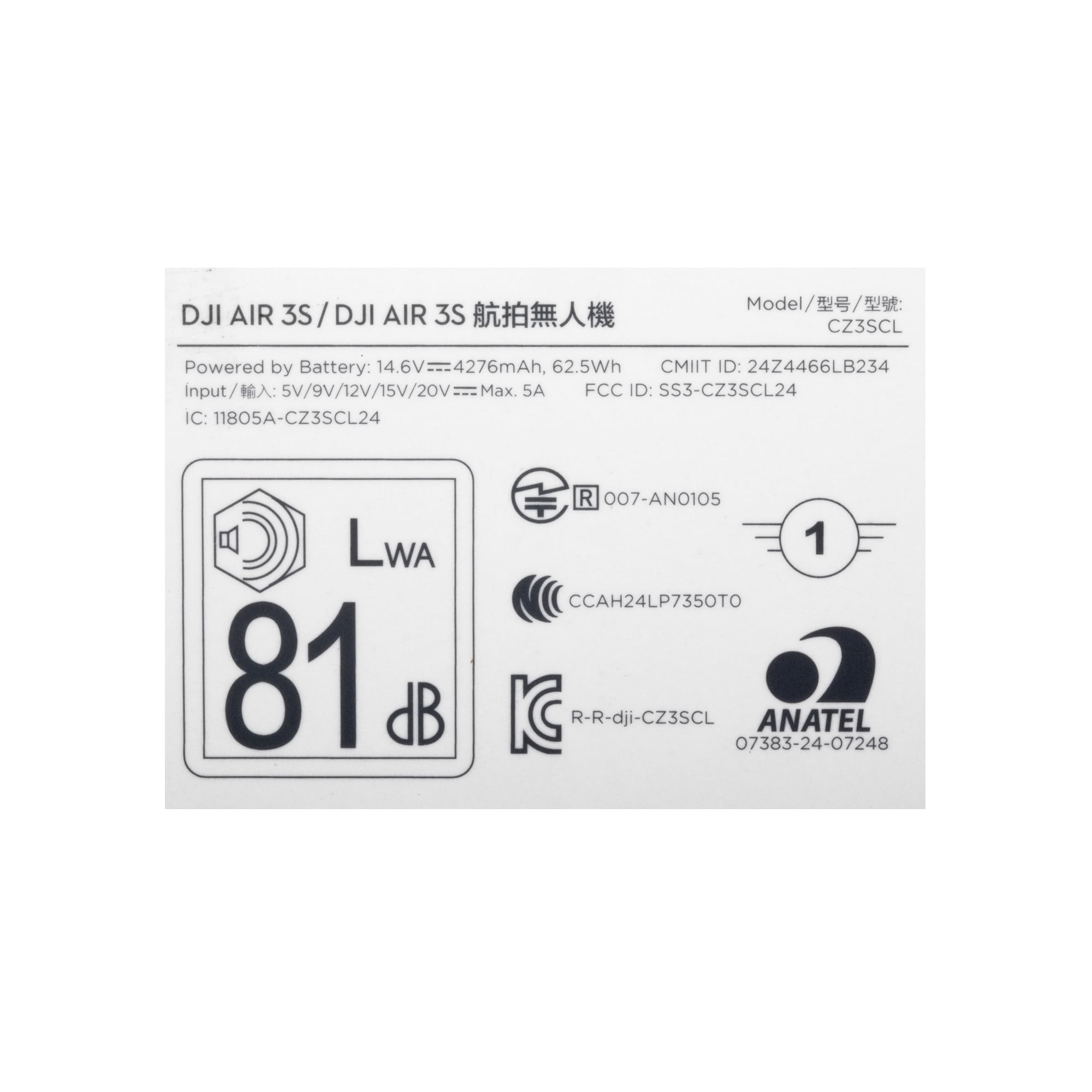 DJI Air 3S Fly More Combo (DJI RC 2) - Drone - USB