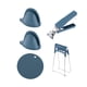 thumbnail image 4 of Juego de cocina anti-escaldaduras, multiusos, incluye soporte para platos y pinza de silicona para cuencos. azul, 4 of 9