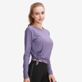 thumbnail image 1 of Ropa de yoga de otoño e invierno, top de yoga de manga larga europeo y americano para mujer, ropa de fitness de secado rápido, división de invierno, 1 of 5