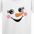 thumbnail image 4 of Inktastic Cute Snowman Girl Face Youth T-Shirt, 4 of 5