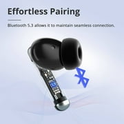 Tronsmart Sounfii R4 True Wireless In-Ear Earbuds, 12mm Drivers with Big Bass, 4 Mics ENC Clear Call, Smart Touch Control - Beige
