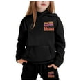 thumbnail image 2 of Afdoent Kid Girls Clothes Fall Winter Girls Outfits Tracksuit With Stylish Letter Print Hoodie And Joggers Warm Kids 2-3 Years, 2 of 4