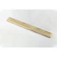 thumbnail image 3 of 12 Inch Linear Shower Drain - Removable Square Patterned Grate 304 Stainless Steel with Hair Strainer & Leveling Feet Brushed Gold, 3 of 8