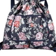 thumbnail image 2 of Basketball Yoga Bag Drawstring Folding Backpack Nylon for Travel (Small Flowers), 2 of 6