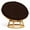 Black & Rose Gold, variant on Vargottam Waterproof Papasan Cushion Cover - 55 Inch Round Chair Slipcover with 8 Secure Ties - Outdoor/Indoor Use - Leaves Design