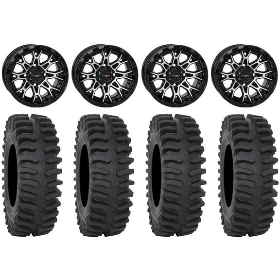 System 3 ST-6 14" Wheels Black 30" XT400 Tires Polaris RZR XP 1000 / PRO XP / Ranger XP 900/1000