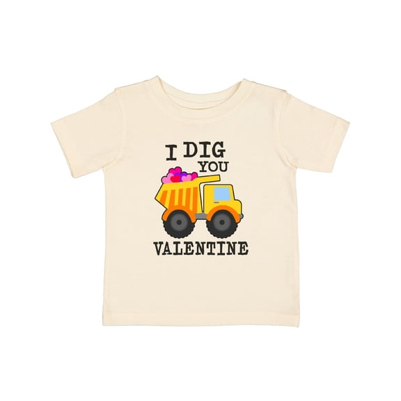 Inktastic I Dig You Valentine with Truck and Hearts Boys or Girls Baby T-Shirt