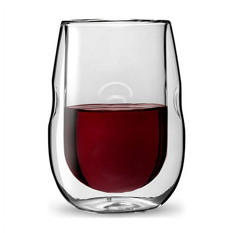 OZERI Moderna Artisan Series Double Wall Insulated Wine Glasses - Set of 4  Wine and Beverage Glasses