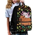 thumbnail image 3 of Yuyamidu Cute Axolotl Backpack for Girls 6-8 Capybara Primary School Bookbag Kids Book Bag Children School Bags Student Backpacks Teen Kids Shoulder Bag with Front Pocket, 3 of 6
