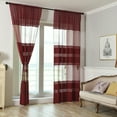 thumbnail image 4 of TIELUTT Rideau Transparent à Feuilles pour Fenêtre, Voilage Drapé, 1 Panneau, Rideaux Transparents 96 Pouces de Long, 4 Panneaux, Rideau de Garde-Robe, Rideaux de Ville, Rideaux Neutres pour Salon, Doublure de Rideau de Douche Transparente, 4 of 5
