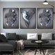 thumbnail image 2 of Art Modern Poster Set of 3 - 3D Metal Figure Statue Art Love Heart Kiss Pictures Wall Art Decoration - Without Frame - Wall Decoration Wall Living Roo, 2 of 5