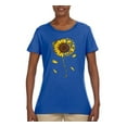 thumbnail image 2 of You Are My Sunshine Skull And Sunflower Inspirational/Christian Womens Graphic T-Shirt, Royal, 3XL, 2 of 3