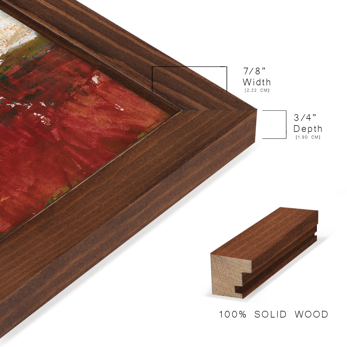 August Horizon I -Framed Print w/glass-Chestnut