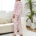 thumbnail image 3 of Top-kevin Womens Pajamas Set Christmas Nutcrackers Trees Soft Long Sleeve Sleepwear Button Down Sets, 3 of 12