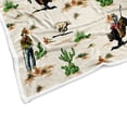 thumbnail image 4 of Western Throw Blanket for Couch Sofa 50" x 60", Wild West Southwestern Texas Star Fleece Blanket for Bed, Rustic American Farmhouse Western Rodeo Horse Flannel Blanket for Bedroom, 4 of 5