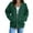 Green, variant on HOOJT Womens Hooded Sweatshirts Zip Front Fashion Solid Blouse Long Sleeve Tops