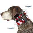 thumbnail image 2 of Buckle-Down Pet Collar, Dog Collar Plastic Buckle, Candy Cane Stripe White Red, 9.5 to 14.5 Inches 0.5 Inch Wide, 2 of 8
