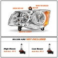 thumbnail image 2 of Paire pour 2011-2018 Dodge Grand Caravan 2008-2016 Chrysler Town&Country Phare, 2 of 6