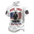 thumbnail image 3 of Mens 911 Polo Shirts Short Sleeve Collared Golf Tees 911 Never Forget Print 9/11 25th Anniversary Shirt American Flag Faith Hope Courage Tshirt, 3 of 5