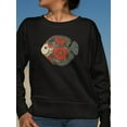 thumbnail image 2 of Floral Fish Sweatshirt Women -Image by Shutterstock, Female 5X-Large, 2 of 4