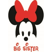 Big Sister Minnie Mouse Cartoon Character Decors Wall Sticker Art Design Decal for Girls Boys Kids Room Bedroom Nursery Kindergarten Home Decor Stickers Wall Art Vinyl Decoration (40x35 inch)