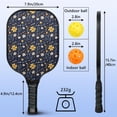 thumbnail image 3 of Pickleball Paddles Set,Pioneer Flower Floral Print Pattern Fiberglass Surface Pickleball Racket Set with 2 Indoor Outdoor Pickleball Balls and Pickleball Bag,Pickle-ball Equipment, 3 of 6