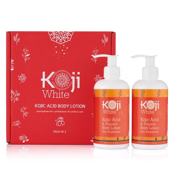 Loción corporal Koji White con ácido kójico y papaya 250 ml (2 botellas)
