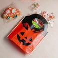 thumbnail image 7 of KQJDYXW 50 Halloween Orange Pumpkin Head Tote Bags Plastic Supermarket Shopping Bags Trick or Treat, 7 of 7