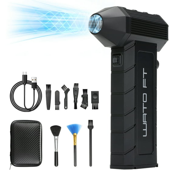 Cordless Compressed Air Duster, Stepless Speed, Type-C Fast Charge, for Automobiles and Outdoor