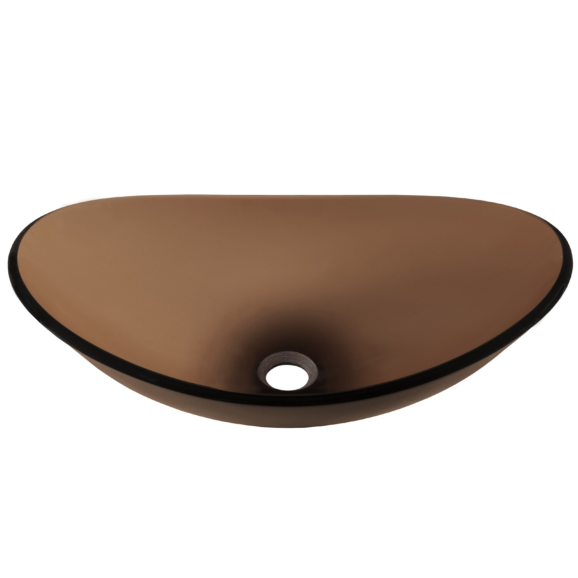 Miseno MNO-G1308520-PC Oval 21-1/2" Glass Bathroom Sink; Polished Chrome Drain