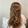 thumbnail image 3 of Gold Small Hair Barrettes for Women PC+Rhinestone Matte No Crease Flat Claw Clips, Large Strong Hold Barrettes for Thick & Thin Hair, French Duckbill Styling Accessories One Size, 3 of 4
