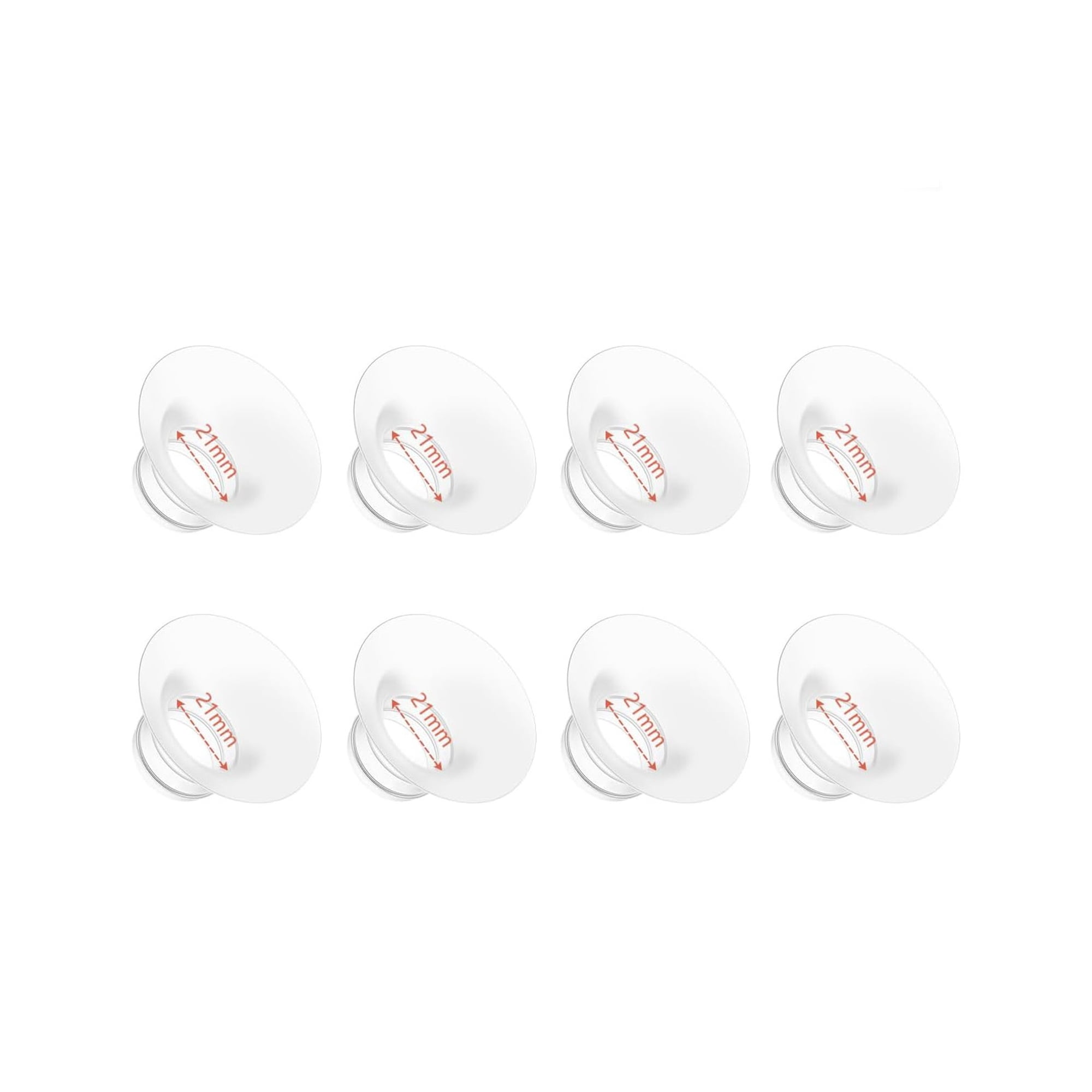 XIRQI 8pcs Flange Insert 21mm Compatible with Air 1/W1/M9/M6/M5/S12 Pro/V1 Pro/V2 Pro,for Breast Pump