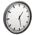 thumbnail image 2 of Kiera Grace Round Mid-Century Metal 23.5" x 23.5" Wall Clock in Black, 2 of 4