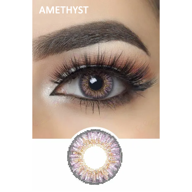 Purple Amethyst Color Eye Lenses Violet Colored Makeup Lens Case Last 1 Year Walmart Com Walmart Com