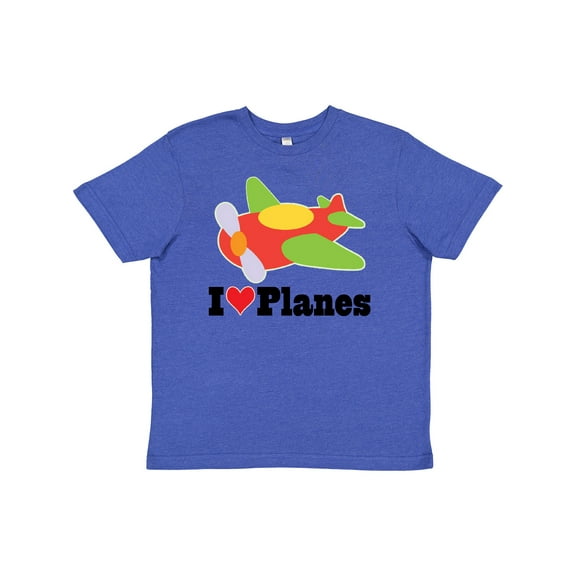 Inktastic I Love Planes Cute Airplane Youth T-Shirt
