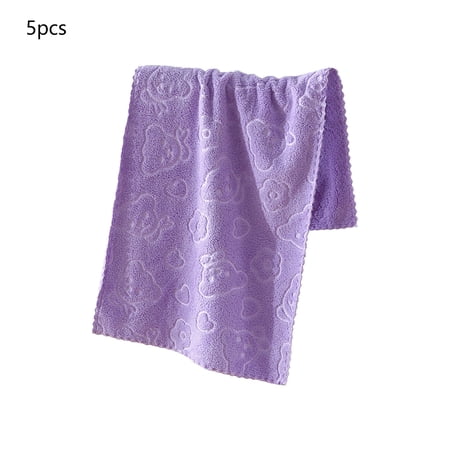 Specollect 20 Pcs Velour Embossed Cartoon Print Towels Super Soft Absorbent Quick Drying for Kitchen Dishwashing and Table Decor Face Wash Cloths 75x35cm