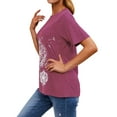 thumbnail image 5 of ZXSXSY Women Crew Neck Short Sleeve Dandelion Printed Top, 5 of 7