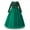 Green, variant on IBTOM CASTLE Kids Girls Long Sleeve Royal Palace Lace Dance Princess Gothic Victorian Gowns Fancy Masquerade Dress for Wedding Pageant Party 6-7 Years Navy Blue