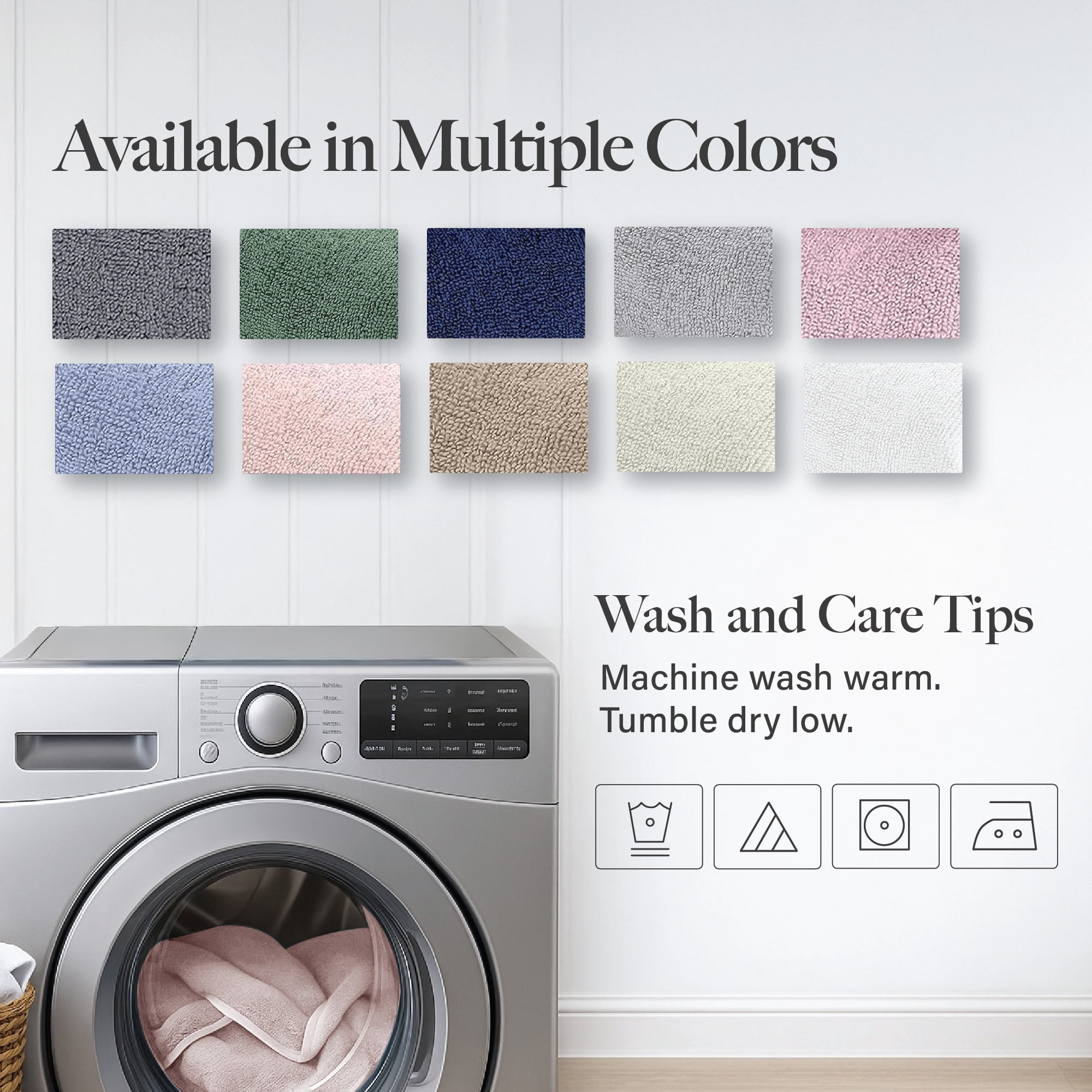 Modern Threads Aircloud 6-Piece Cotton Bath Towel Set, Blush