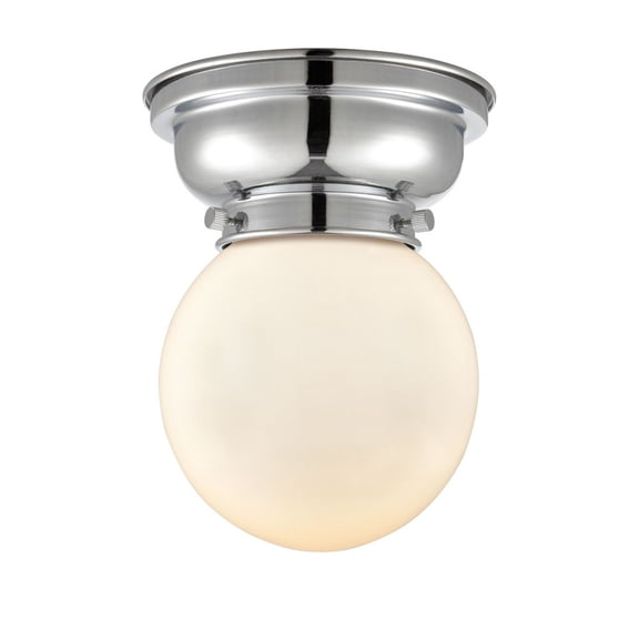 623-1F-PC-G201-6-Innovations Lighting-Beacon - 1 Light Flush Mount In Industrial Style-7.15 Inches Tall and 6.25 Inches Wide-Polished Chrome