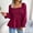 Claret, variant on LEZMORE Womens Blouses Long Sleeve Shirts Square Neck Tops for Women Black S